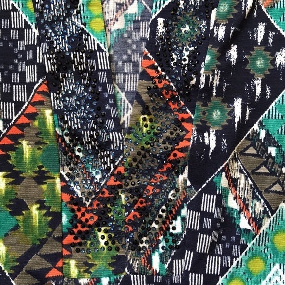 S-12 tunic dress multicoloured with belt - Picture 6 of 8